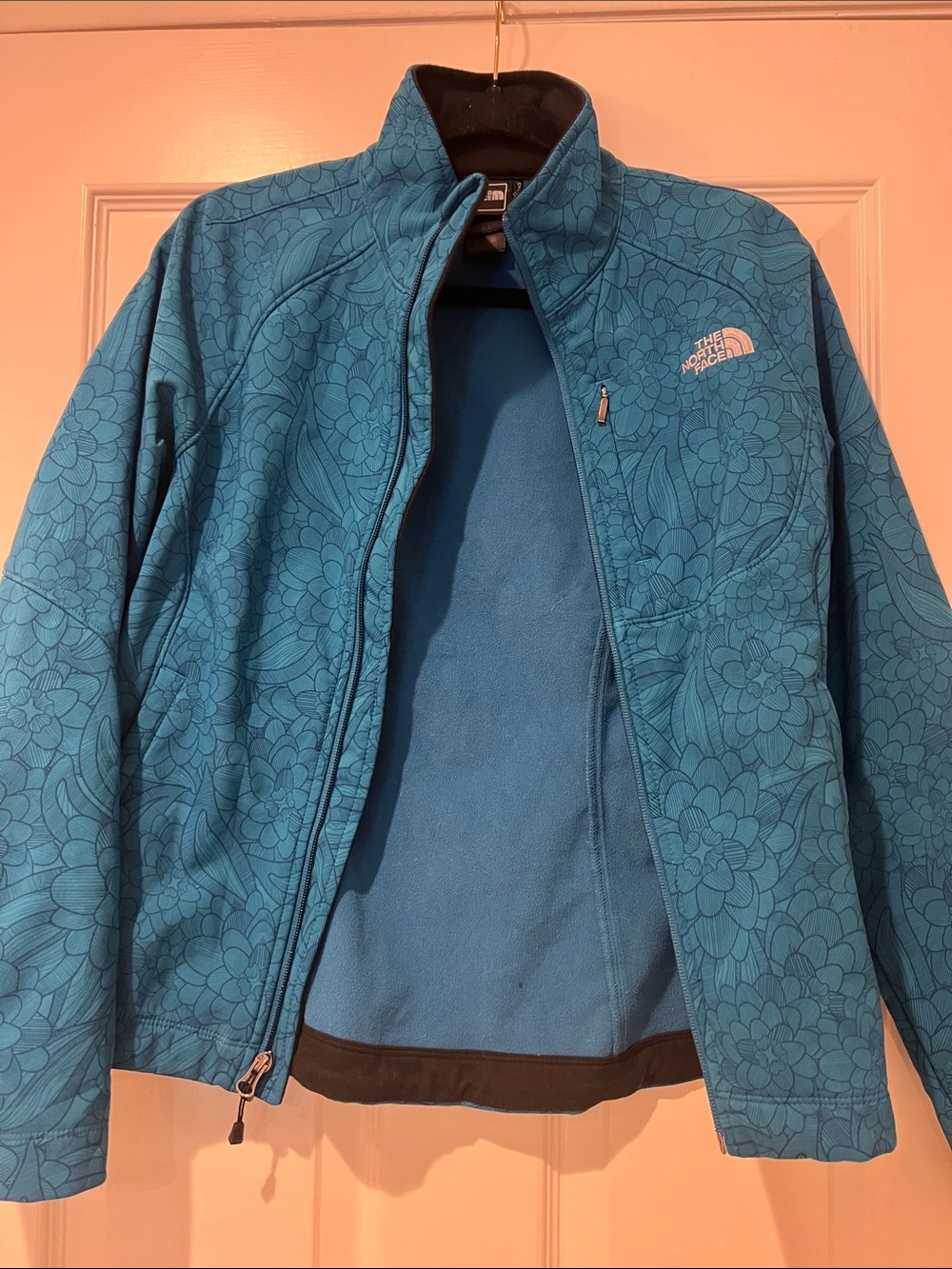 The North Face Teal Floral Pattern Jacket